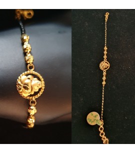 GJBR022-22ct Gold Ganeshji Bracelet 