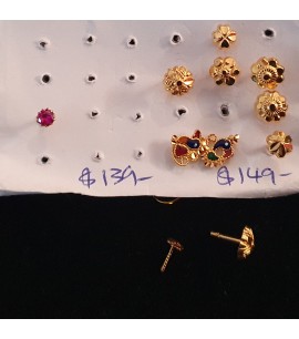 GJNS008-22ct Gold Nose-Studs