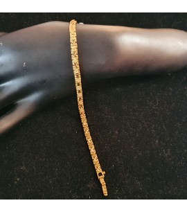 GJBR025-22ct Gold slimline Bracelet
