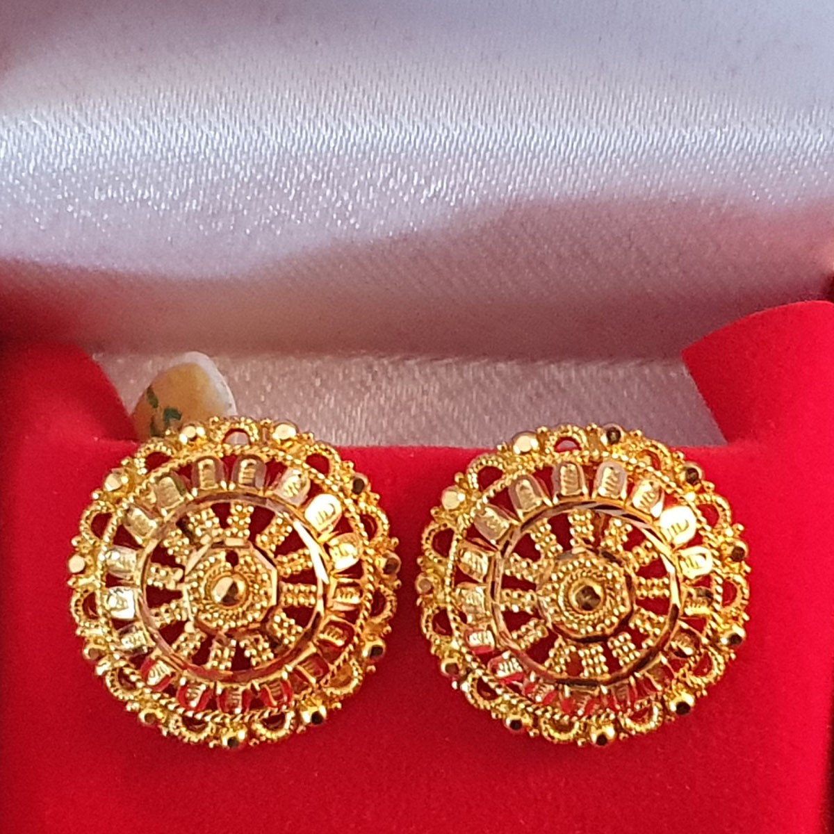 GJES030-22ct Gold Round studs - 22ct Gold Studs - 22ct Gold Earrings ...