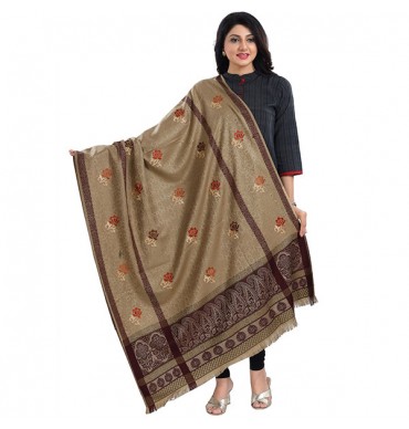 Woollen Shawl - Beige - ASS024