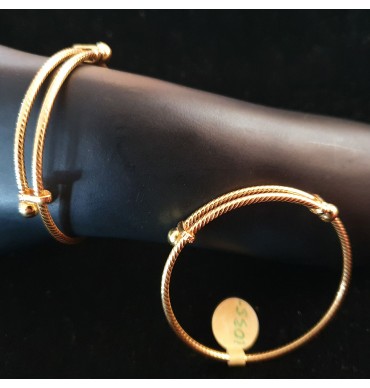 GJBN015-22ct Gold Baby Bangle