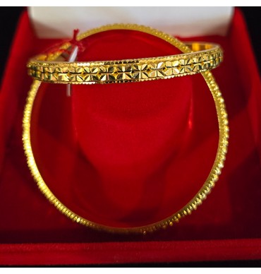 22ct Gold Bangles in a set of 2 - GJBN018