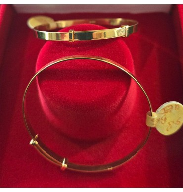 22ct Gold Adjustable Baby Bangle - GJBN021