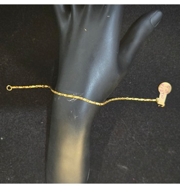 22ct Gold simple chain Bracelet - GJBR029