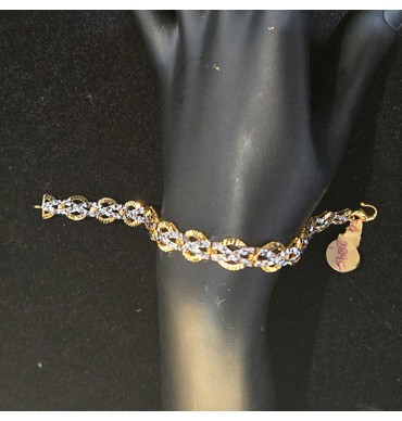 22ct Gold Bracelet with Rhodium - GJBR031