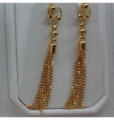 Long Earrings with ball-chains