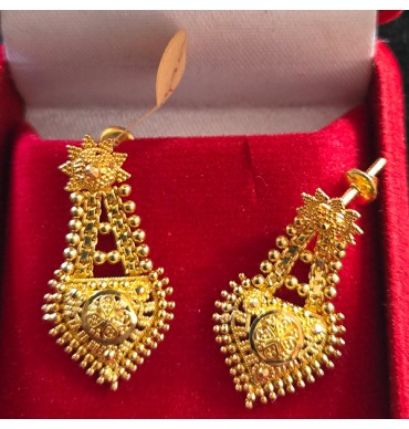 22ct Gold Dangly Earrings - GJED029