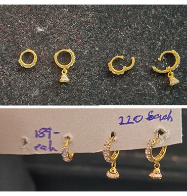 22ct Gold Nose Rings - GJNS010