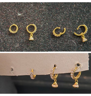22ct Gold Nose Rings - GJNS010