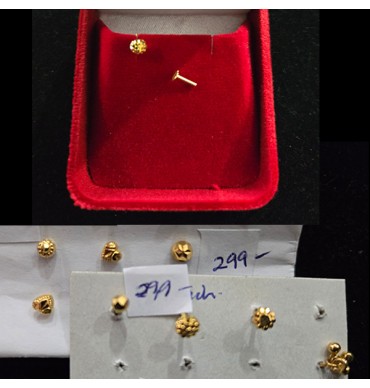 22ct Gold Nose studs in screw type - GJNS011