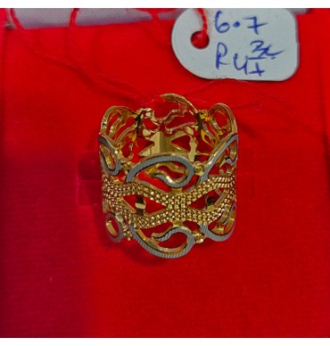 22ct Gold Designer Band in tri--colour - GJR049 