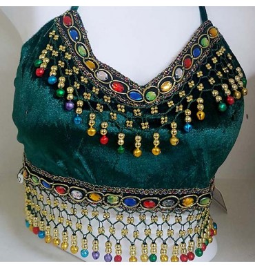 Belly Dancing Velvet Crop Top