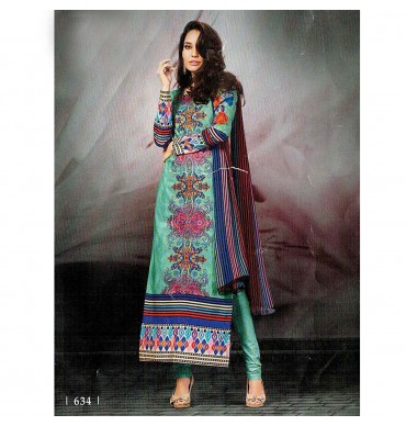 Sea Green and Pink Salwaar Kameez