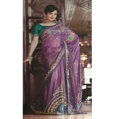 Shimmer Purple embroided