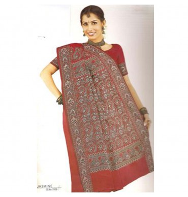 Maroon 7009 Saree