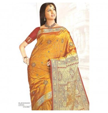 Orange & Red 8002 Saree