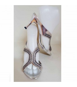 Silver Studded Heel Shoes