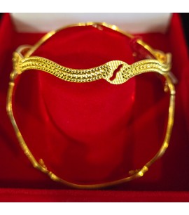 22ct Gold Set of 2 fancy design bangles - GJBN019