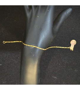 22ct Gold simple chain Bracelet - GJBR029