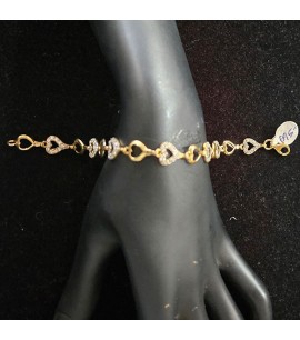 9ct Gold Bracelet iwith CZ's -GJBR701