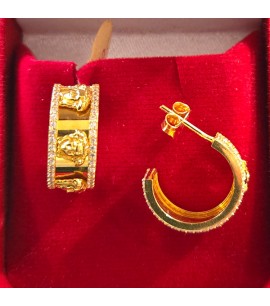 22ct Gold Bali Earring with screw back - GJEB034