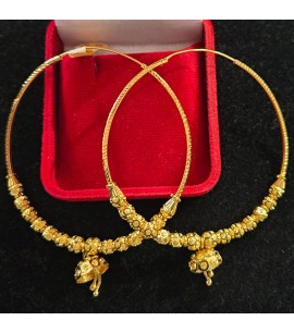 22ct Gold Big size Bali Earrings with Jhumka - GJEB039 