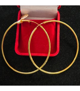 22ct Gold Plain Bali in a big size - GJEB040