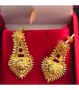 22ct Gold Dangly Earrings - GJED029