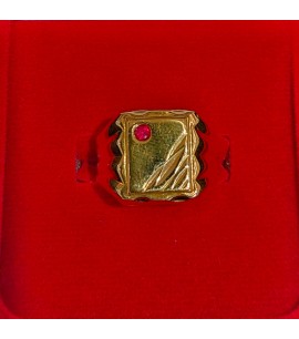 22ct Gold Men's Ring with Ruby - GJR051