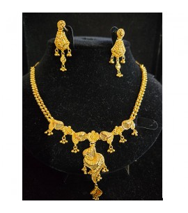 22ct Gold Necklace & Earring set - GJS028