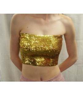 Gold Sequined Boob Tube