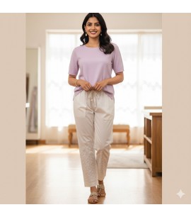 Cotton embroided pants - IWP035