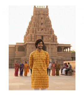 Men's Kurta with OM design - MKF021