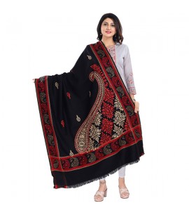 Woollen black Shawl - ASS022