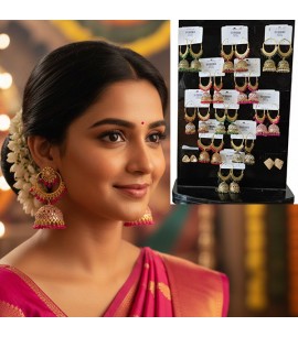 Bali Earrings with Jhumka - CJE018