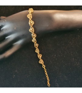 GJBR024-22ct Gold Bracelet - Filigree design