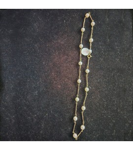 9ct Gold Chain with Pearls - GJC702