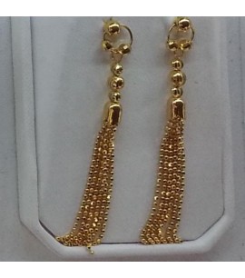 Long Earrings with ball-chains
