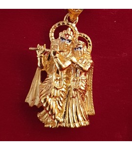 GJP037-22ct Gold Radha Krishna Pendant