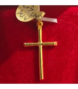 22ct Gold Plain Cross Pendant - GJP041