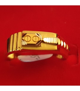 GJR030-22ct Gold Men's slimline Ring