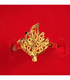GJR042-22ct Gold Ring in a leaf design