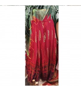 IWS019-Brocaded Skirt in Silk 