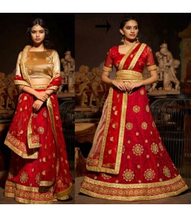 SB001-Wedding saree outfit with Double Blouse